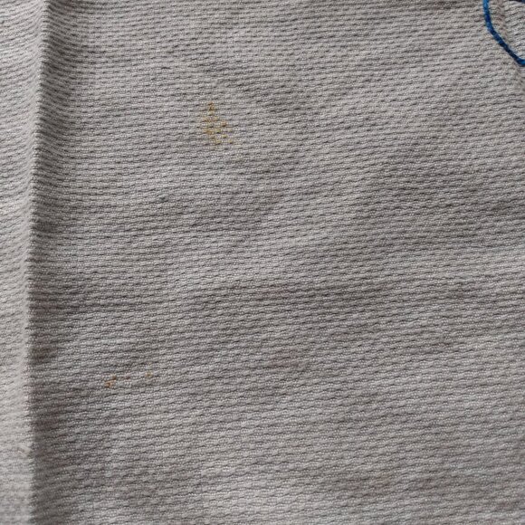 Vintage Monogram D Tea Towel Blue Embroidered Cloth Napkin Doily AS IS DAMAGED - Picture 10 of 13